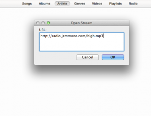 You need File > Open Stream