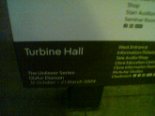 picture of the turbine hall sign at the tate modern