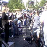 Journalists at Trafalgar Square