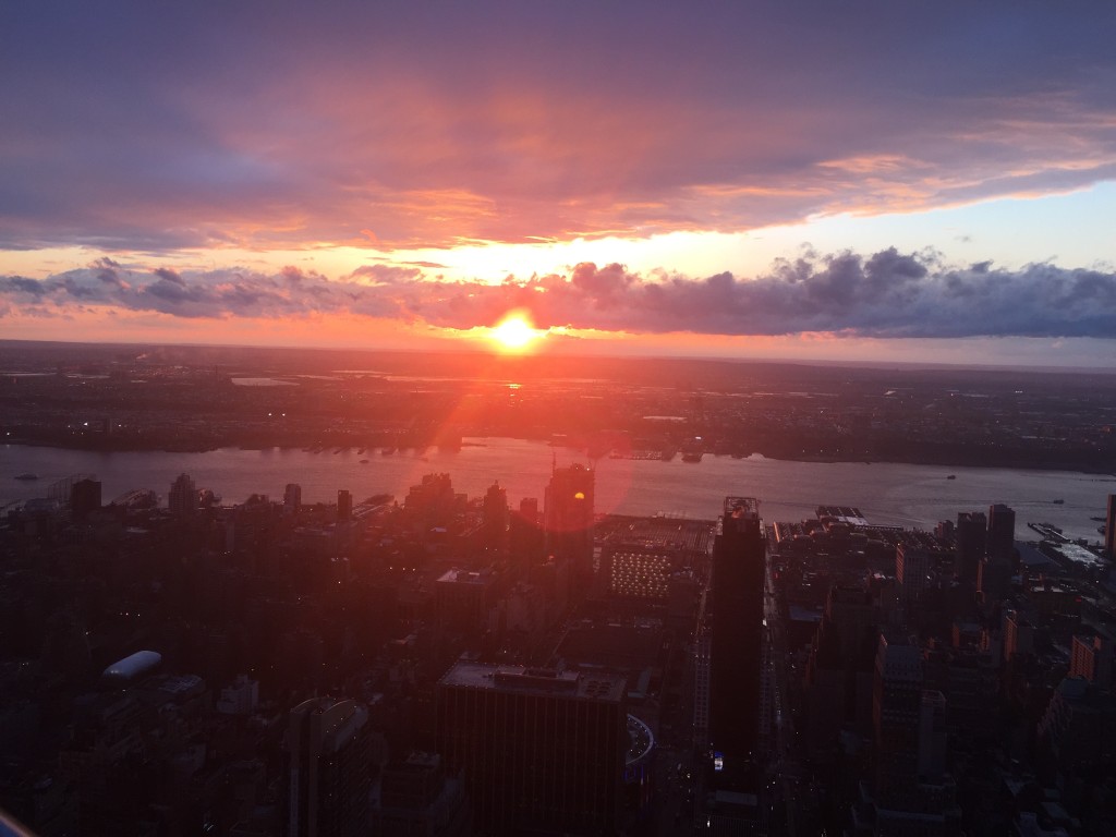 Sunset over New York