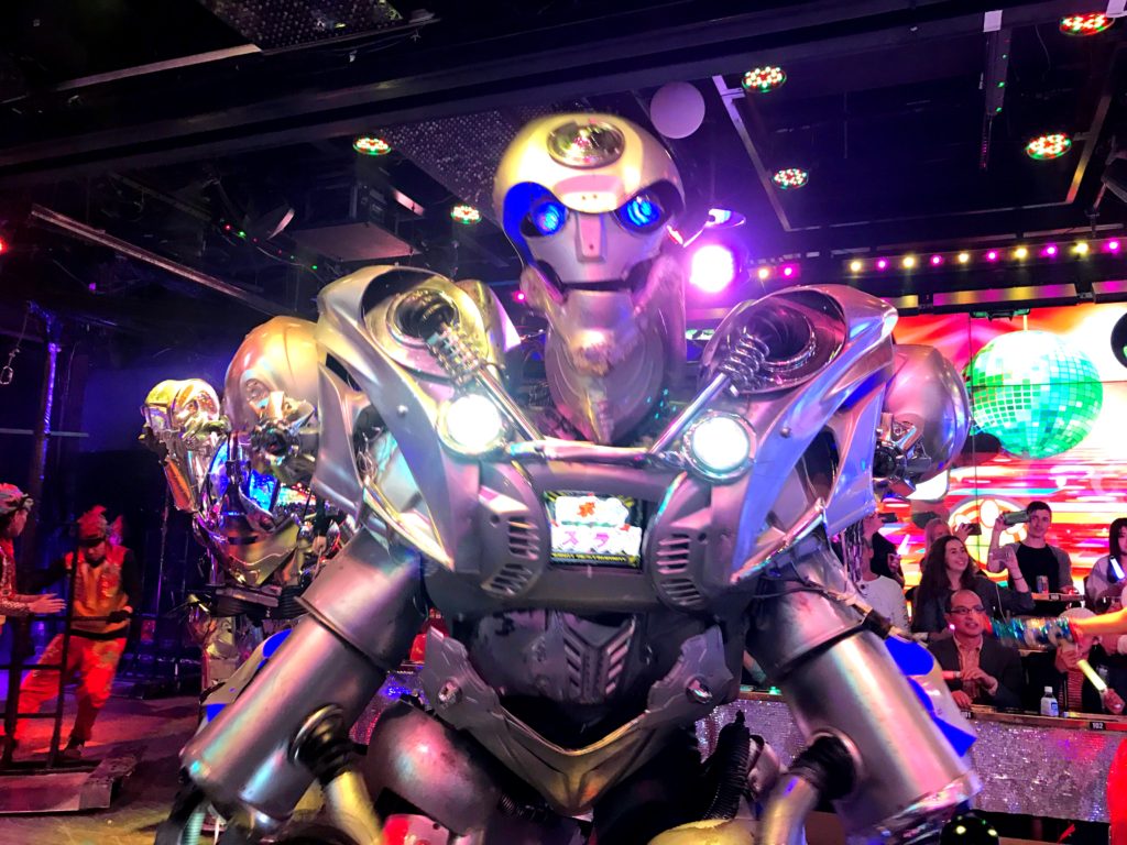 A robot at Robot Restaurant, Shinjuku.