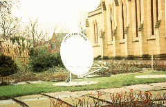 SMS satellite dish outside Red Rose Radio