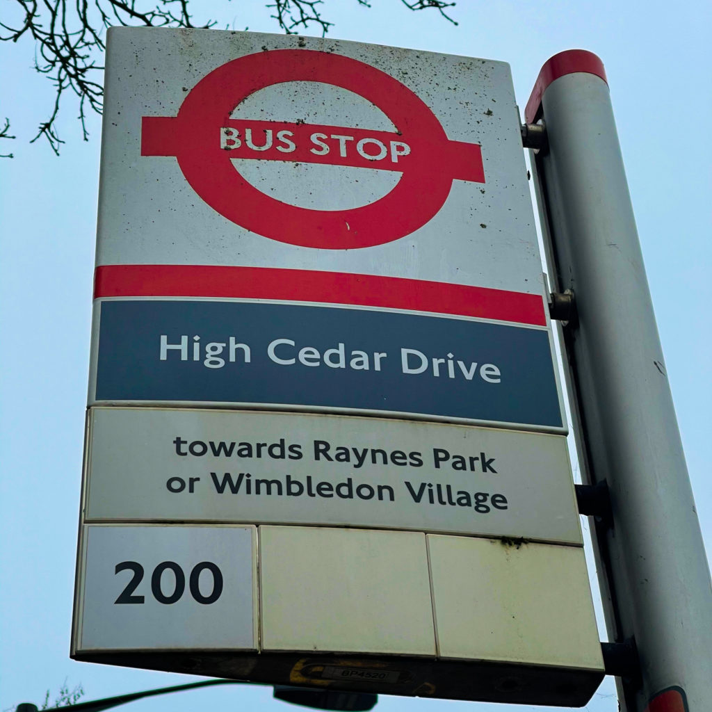 High Cedar Drive Bus Stop