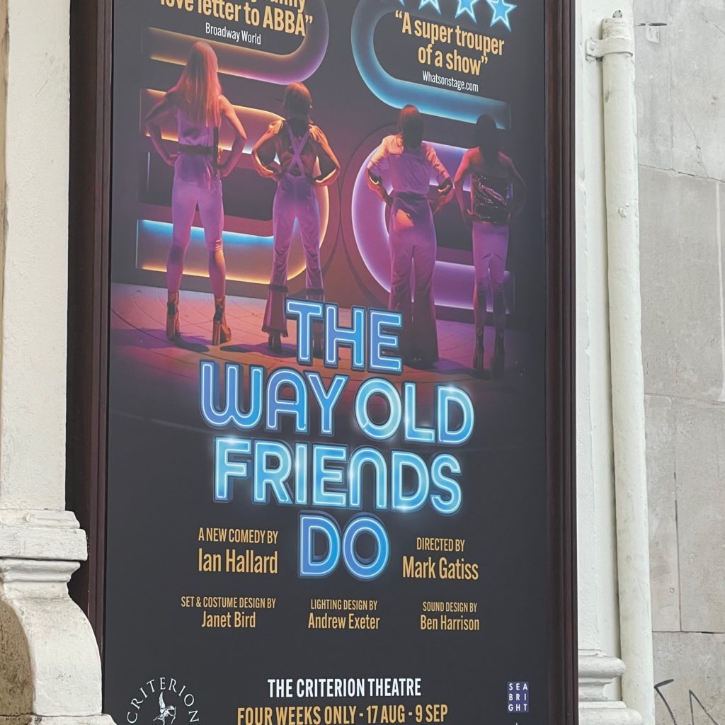 Poster for the play, The Way Old Friends Do, at the Criterion Theatre, London