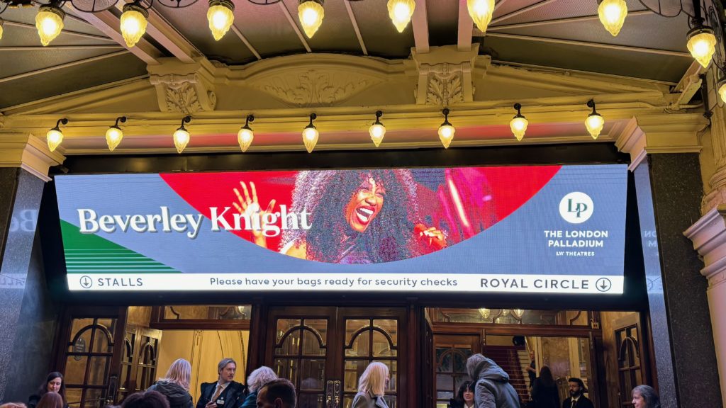 Beverley Knight at The London Palladium, 14 November 2023